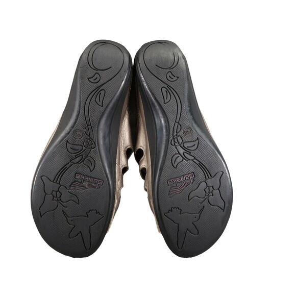 Dansko Shoes Womens 40 Sandals Janie Slip On Metallic Leather Adjustable Straps - Picture 11 of 16